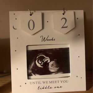 White Baby Countdown Frame